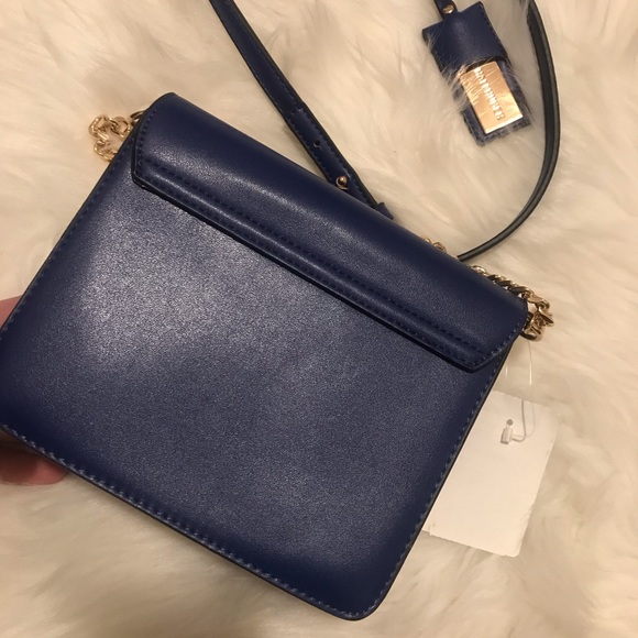 hallhuber • blue shoulder bag with flowers - Picture 3 of 6